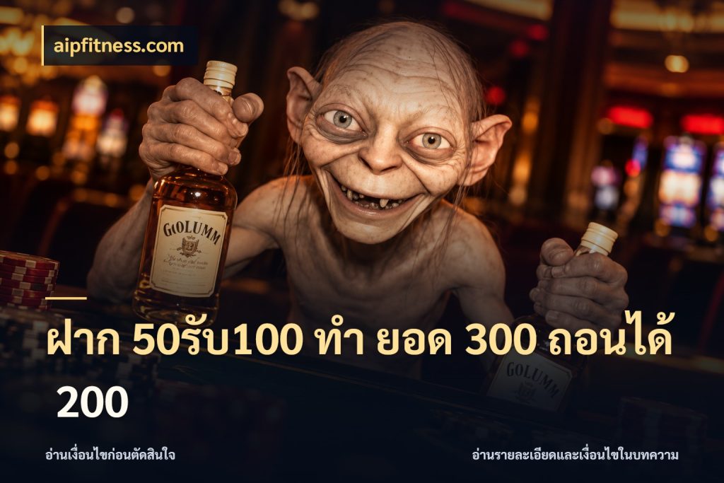 ฝาก 50รับ100 ทํา ยอด 300 ถอนได้ 200 โปรกับเกมที่ชอบเลือกให้ตรงสไตล์ ในมุม aipfitness.com