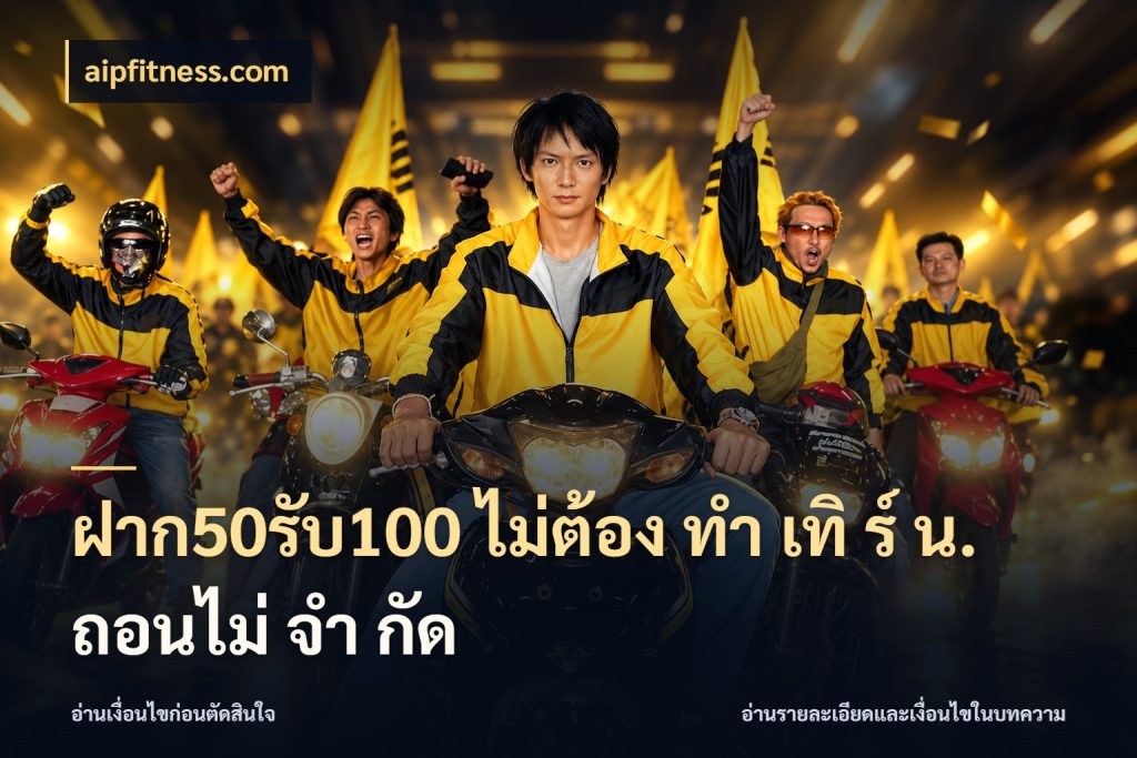 ฝาก50รับ100 ไม่ต้อง ทํา เทิ ร์ น. ถอนไม่ จํา กัด โปรยอดรับที่สายเกมสนใจ กับ aipfitness.com