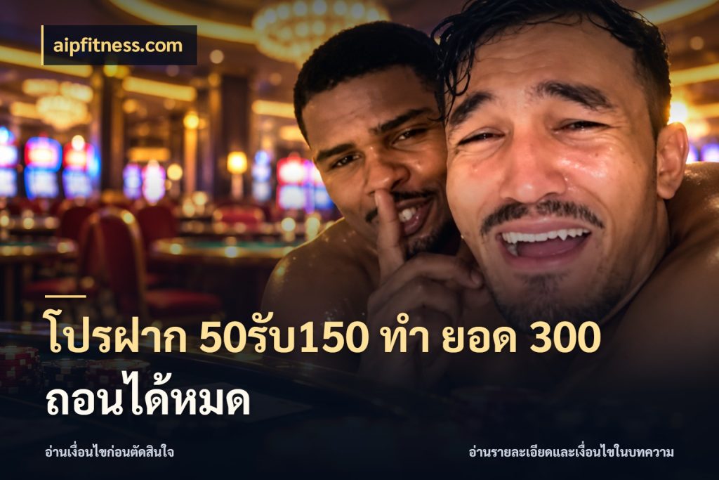 โปรฝาก 50รับ150 ทํา ยอด 300 ถอนได้หมด aipfitness.com โปรกับเกมที่ชอบเลือกให้ตรงสไตล์