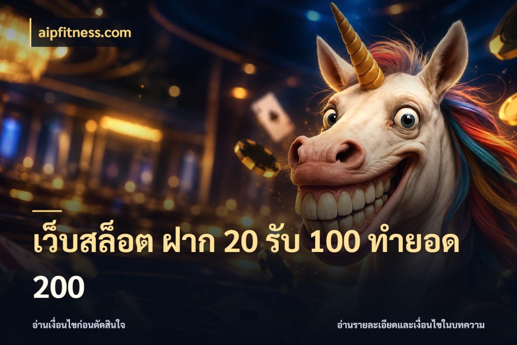 เว็บสล็อต ฝาก 20 รับ 100 ทำยอด 200 เปิดมุมโปรให้เข้ากับเกมแนวโปรด กับ aipfitness.com