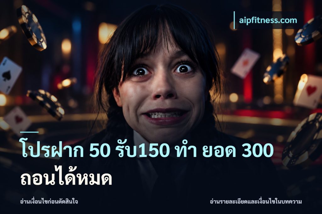 โปรฝาก 50 รับ150 ทํา ยอด 300 ถอนได้หมด