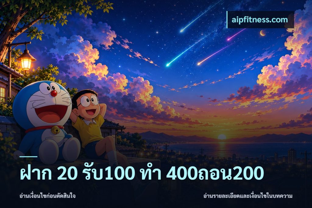ฝาก 20 รับ100 ทํา 400ถอน200