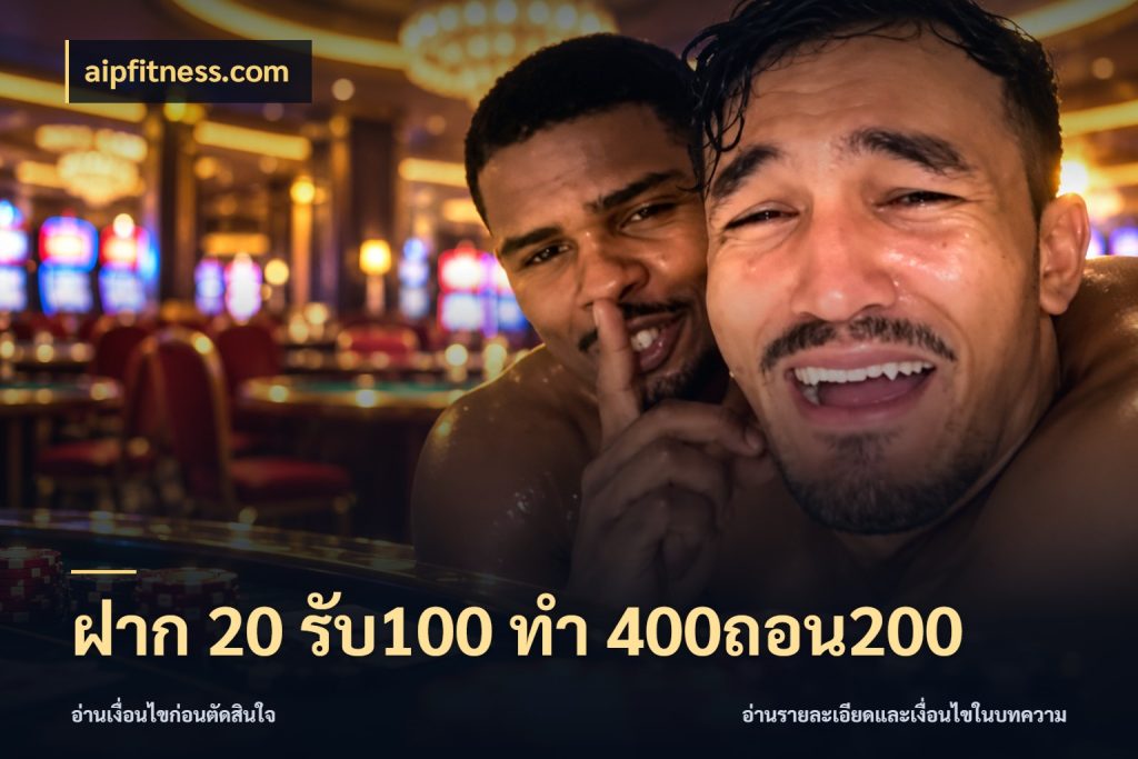 ฝาก 20 รับ100 ทํา 400ถอน200 aipfitness.com ยอดฝากและยอดรับในมุมของคนชอบลุ้น