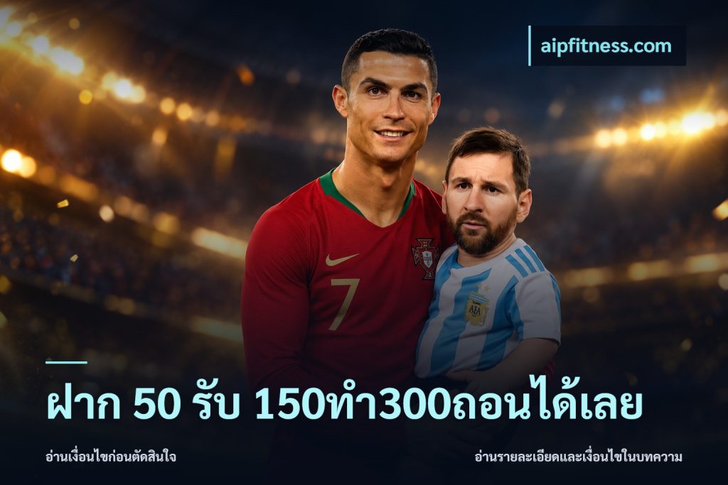 ฝาก 50 รับ 150ทำ300ถอนได้เลย