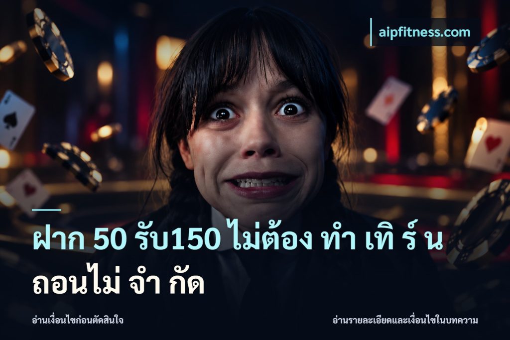 ฝาก 50 รับ150 ไม่ต้อง ทํา เทิ ร์ น ถอนไม่ จํา กัด