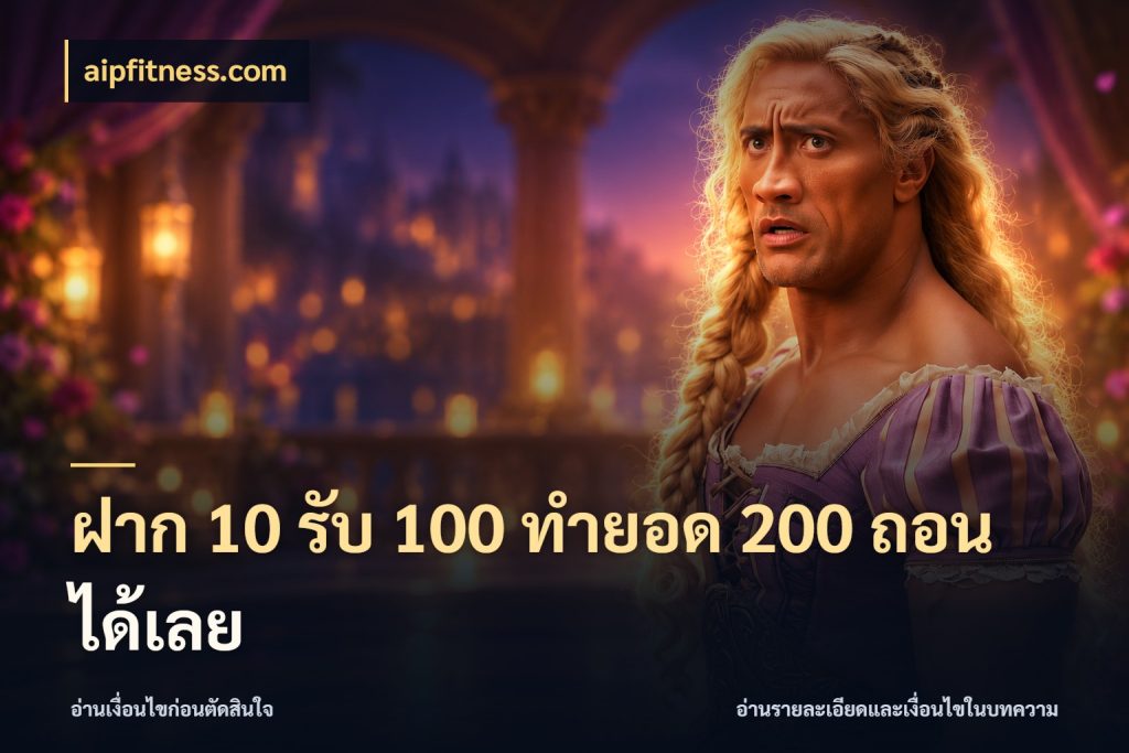 ฝาก 10 รับ 100 ทํายอด 200 ถอนได้เลย เปิดมุมโปรให้เข้ากับเกมแนวโปรด สไตล์ aipfitness.com