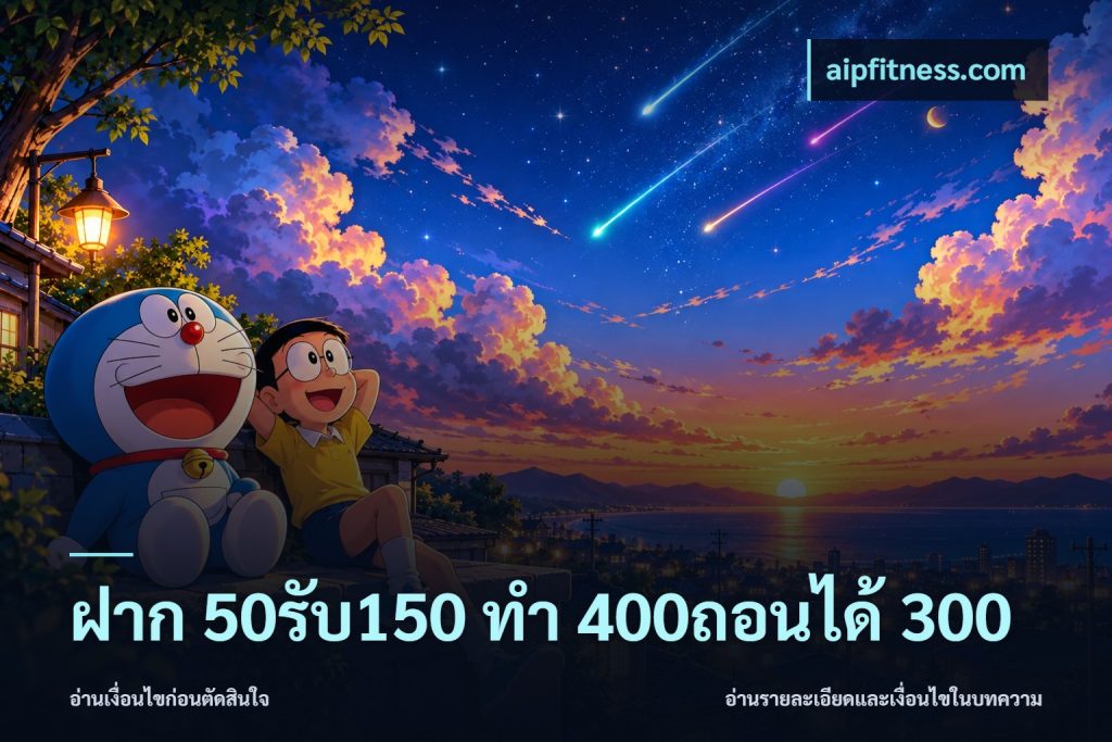 ฝาก 50รับ150 ทํา 400ถอนได้ 300