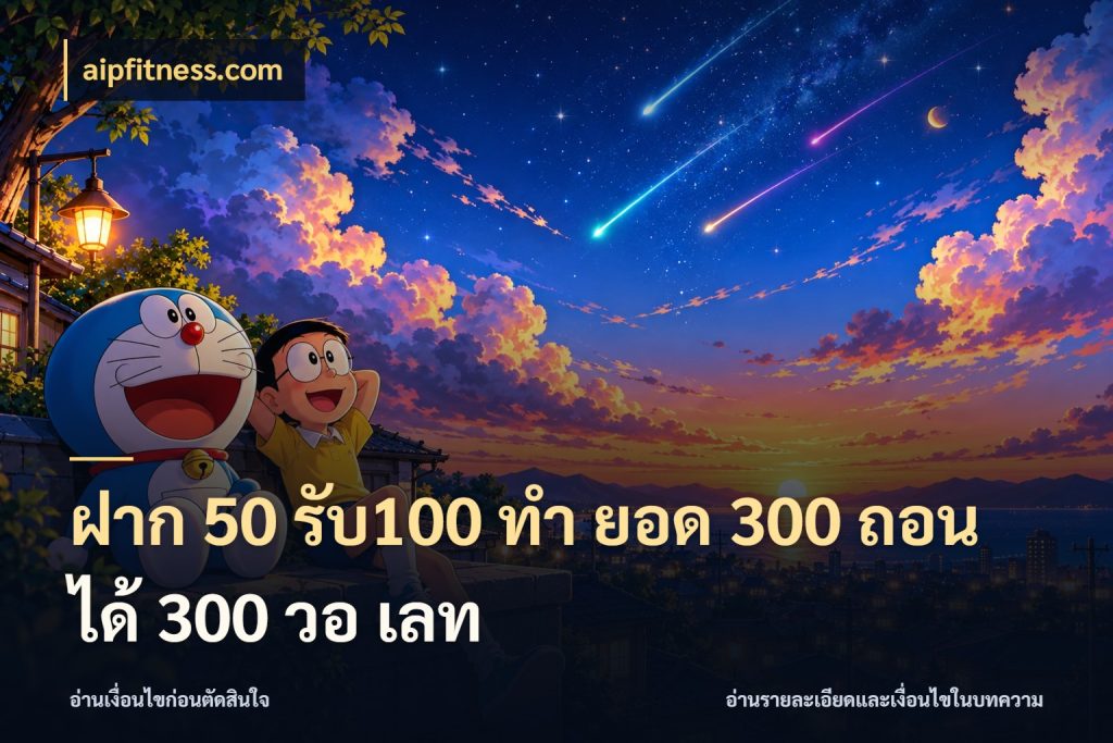 ฝาก 50 รับ100 ทํา ยอด 300 ถอนได้ 300 วอ เลท เครดิตกับรูปแบบโปรที่ตรงใจ ในมุม aipfitness.com