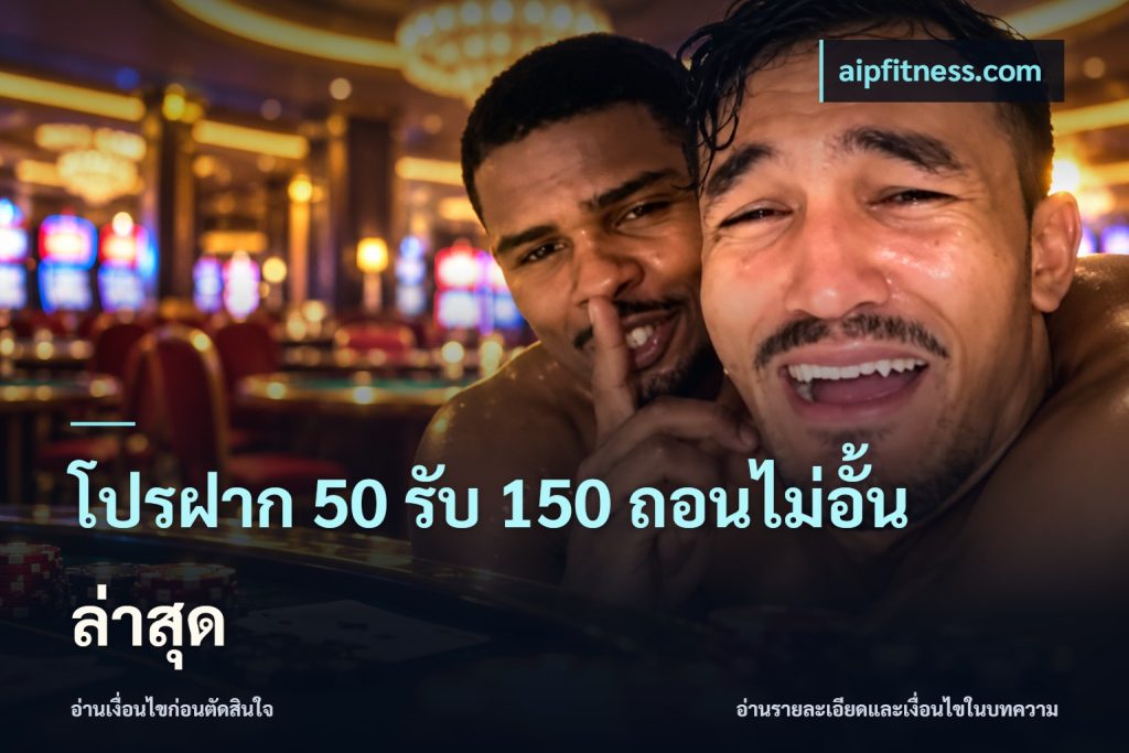 โปรฝาก 50 รับ 150 ถอนไม่อั้น ล่าสุด
