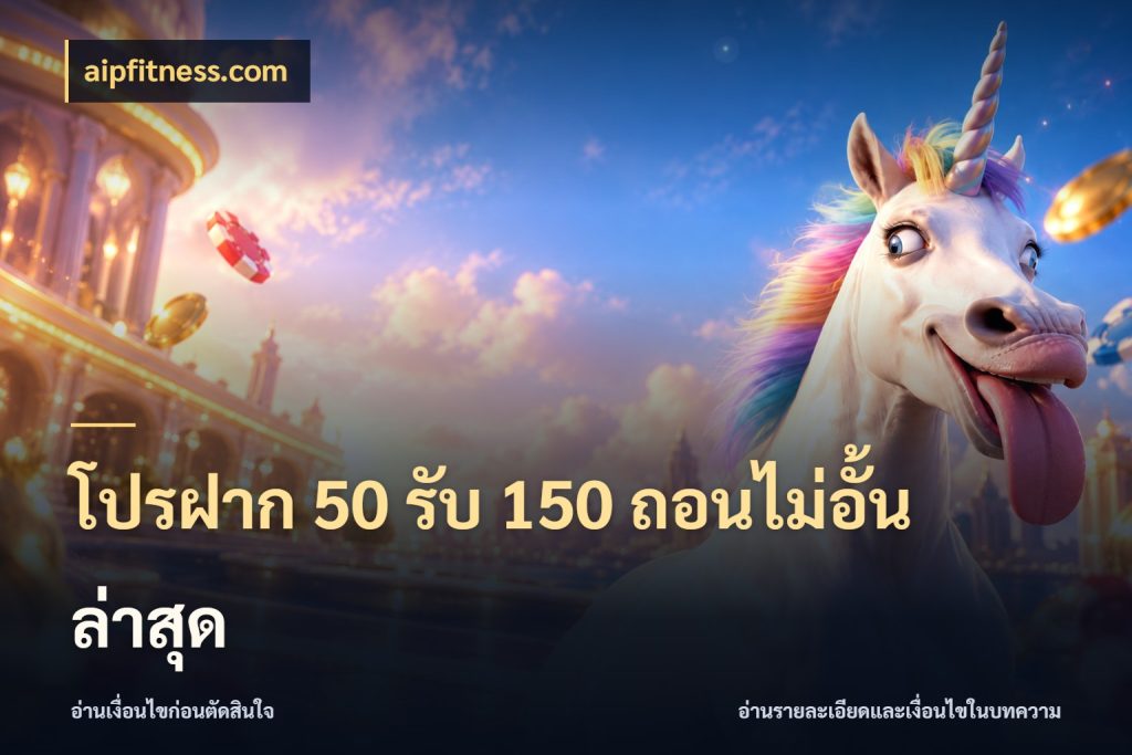 โปรฝาก 50 รับ 150 ถอนไม่อั้น ล่าสุด สายโบนัสเลือกจังหวะสนุกได้อย่างไร ในมุม aipfitness.com
