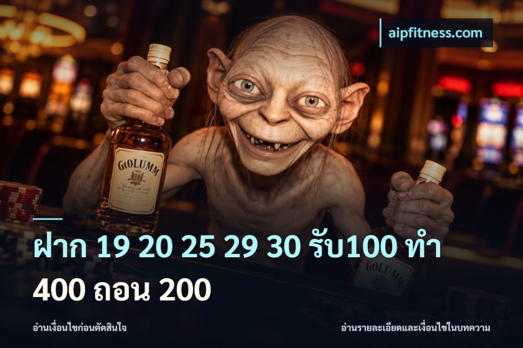ฝาก 19 20 25 29 30 รับ100 ทำ 400 ถอน 200