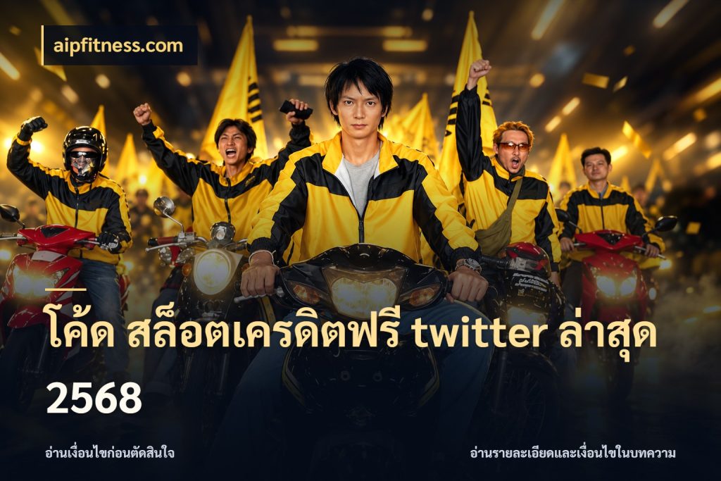 โค้ด สล็อตเครดิตฟรี twitter ล่าสุด 2568 aipfitness.com สิทธิ์ที่สายโบนัสสนใจกับวิธีรับ