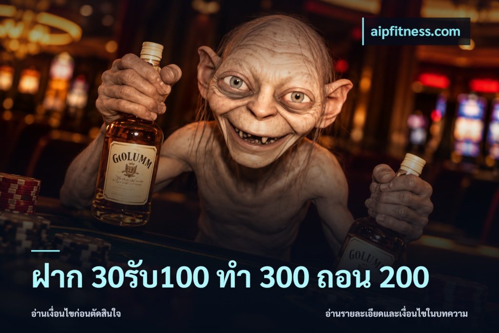 ฝาก 30รับ100 ทํา 300 ถอน 200