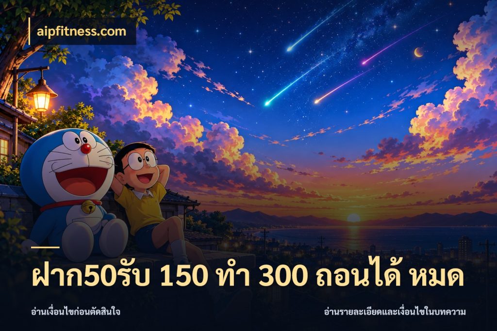 ฝาก50รับ 150 ทำ 300 ถอนได้ หมด ยอดฝากและยอดรับในมุมของคนชอบลุ้น กับ aipfitness.com