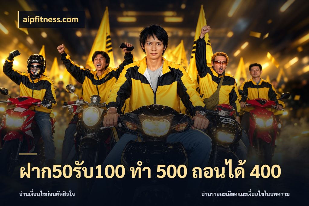 ฝาก50รับ100 ทํา 500 ถอนได้ 400 สายโบนัสเลือกจังหวะสนุกได้อย่างไร กับ aipfitness.com