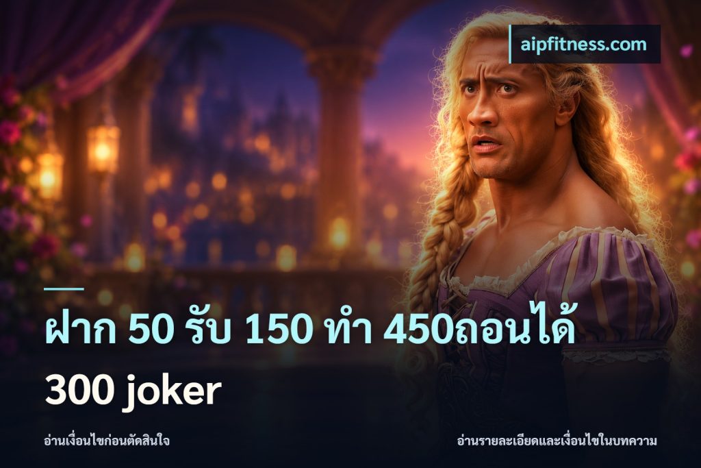 ฝาก 50 รับ 150 ทํา 450ถอนได้ 300 joker