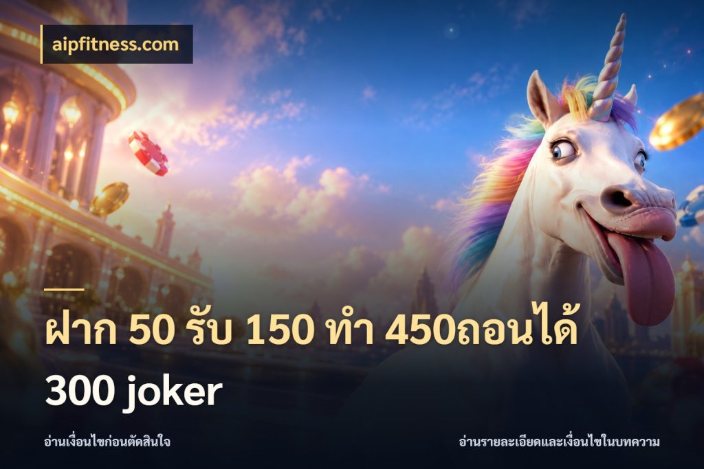 ฝาก 50 รับ 150 ทํา 450ถอนได้ 300 joker aipfitness.com จับประเด็นยอดรับก่อนเลือกความสนุก
