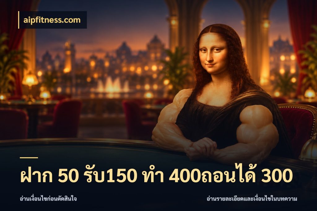 ฝาก 50 รับ150 ทํา 400ถอนได้ 300 เครดิตกับรูปแบบโปรที่ตรงใจ ในมุม aipfitness.com